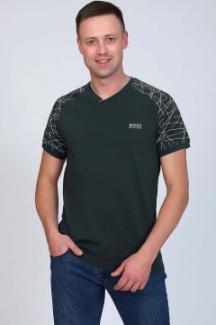 Модная мужская футболка с принтом цвета хаки 37643 Натали men