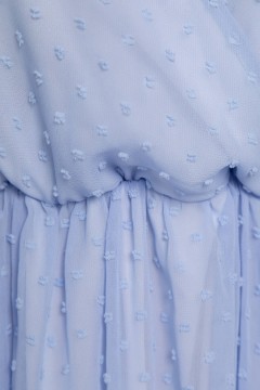 Голубое шифоновое платье миди на запах Lady Taiga(фото3)
