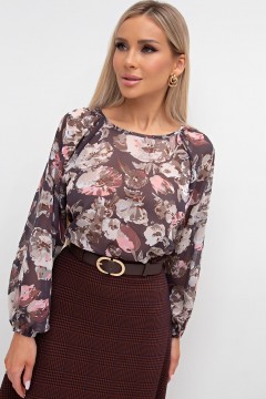 Шифоновая блузка с цветочным принтом Арабелла №11 Valentina