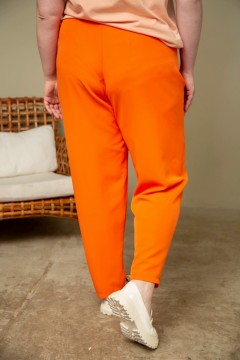 Оранжевые брюки из костюмной ткани Jetty-plus(фото3)
