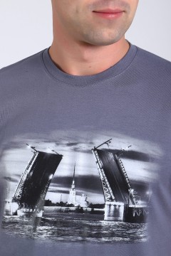 Трикотажная мужская футболка с принтом 47307 Натали men(фото3)
