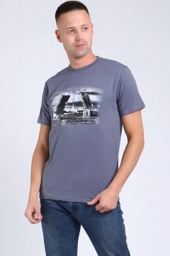 Трикотажная мужская футболка с принтом 47307 Натали men