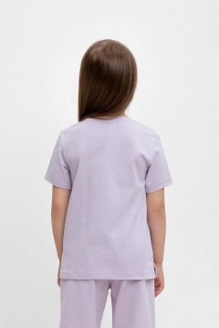 Модная футболка для девочки с принтом КР 302387/лепесток орхидеи к453 фуфайка Crockid(фото3)