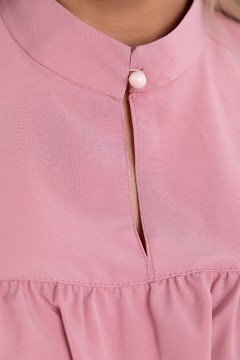 Розовая блузка с пышными рукавами Lady Taiga(фото3)