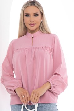 Розовая блузка с пышными рукавами Lady Taiga
