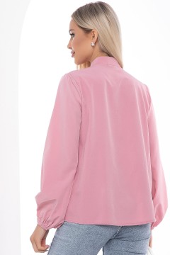 Розовая блузка с пышными рукавами Lady Taiga(фото4)