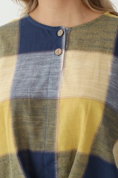 Летняя льняная блузка с рукавом три четверти Wisell(фото3)