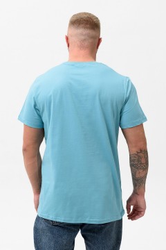 Бирюзовая мужская футболка с принтом 47128 Натали men(фото3)