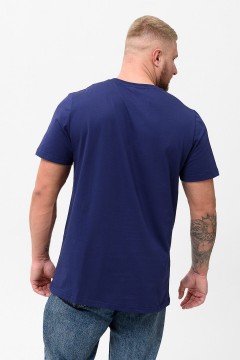 Тёмно-синяя мужская футболка с принтом 47126 Натали men(фото3)