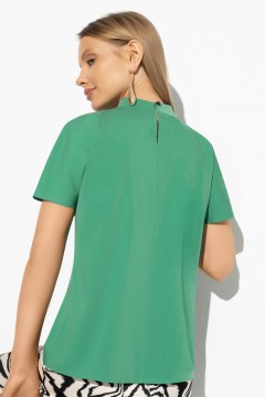 Зелёная блузка с коротким рукавом Charutti(фото5)