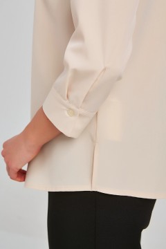 Блузка на пуговицах цвета экрю Priz(фото4)