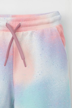 Трикотажные брюки для девочки КР 400535/разноцветный спрей к461 брюки Crockid(фото2)