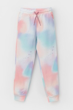 Трикотажные брюки для девочки КР 400535/разноцветный спрей к461 брюки Crockid
