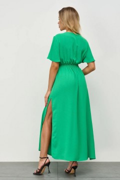 Длинное зелёное платье с разрезами Jetty(фото4)