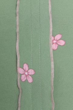 Оливковая блузка с цветочным принтом Lady Taiga(фото3)