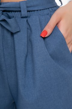 Синие льняные шорты Lady Taiga(фото3)