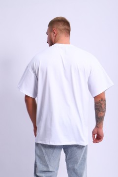 Белая мужская футболка с принтом 47936 Натали men(фото3)