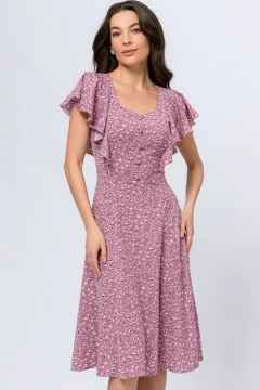Платье миди с рукавами-воланами 1001 dress