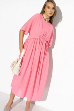 Длинное розовое платье с завязками Charutti(фото2)