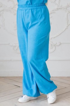 Тонкие повседневные голубые брюки Novita(фото2)