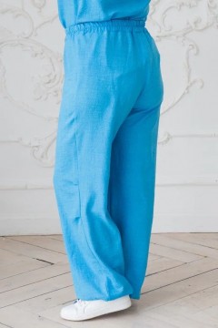 Тонкие повседневные голубые брюки Novita(фото4)