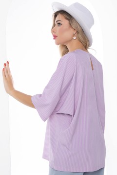 Сиреневая блузка в полоску Lady Taiga(фото3)