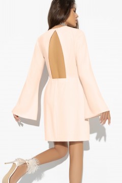 Розовое платье с расклёшенными рукавами Charutti(фото5)