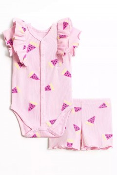 Розовый комплект для девочки Vulpes 2066SS24 Familiy