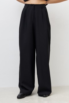 Чёрные брюки-палаццо с карманами Cloxy(фото2)