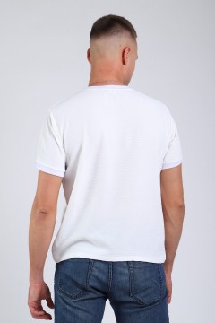 Белая мужская футболка 47749 Натали men(фото3)