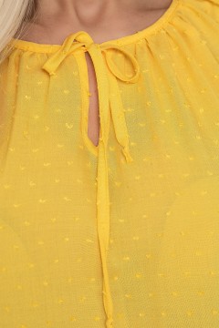 Жёлтая блузка с завязками на горловине LT collection(фото3)