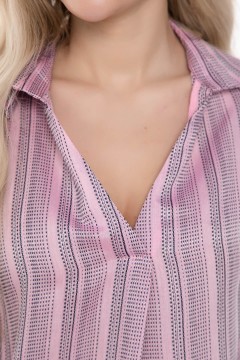 Розовая блузка с принтом Lady Taiga(фото3)