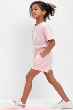 Модные шорты для девочки КР 400680/светлый лосось к473 шорты Crockid(фото2)