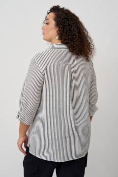 Блузка в полоску с разрезами Intikoma(фото5)