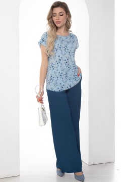 Костюм с блузкой и широкими брюками Lady Taiga(фото2)