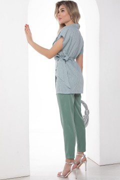 Костюм с блузкой в полоску и брюками Lady Taiga(фото4)
