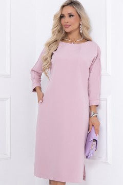 Платье розовое с карманами  Bellovera