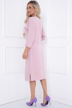 Платье розовое с карманами  Bellovera(фото4)