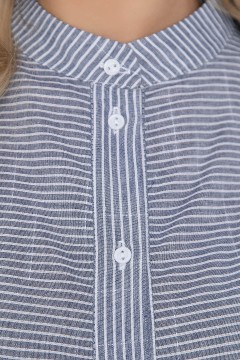 Рубашка серая в полоску с завязками Lady Taiga(фото2)