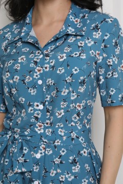 Платье-рубашка длинное с поясом Modellos(фото3)