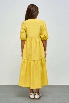 Платье жёлтое многоярусное Jetty(фото3)