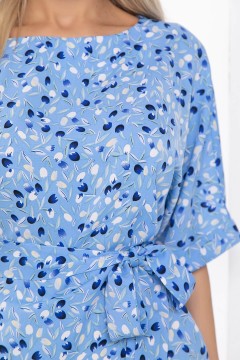 Голубая блузка с асимметричным низом Lady Taiga(фото3)