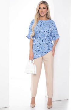 Голубая блузка с асимметричным низом Lady Taiga(фото2)