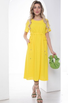 Платье жёлтое с карманами Lady Taiga