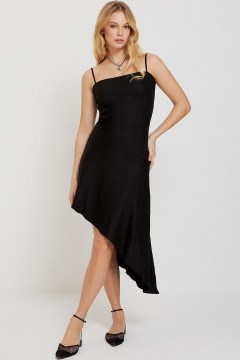 Платье чёрное с асимметричным низом 10200201007 Concept Club