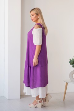 Платье длинное фиолетового цвета с открытыми плечами Novita(фото2)