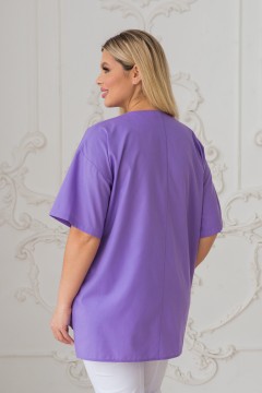 Блузка фиолетовая с асимметричным низом Novita(фото3)