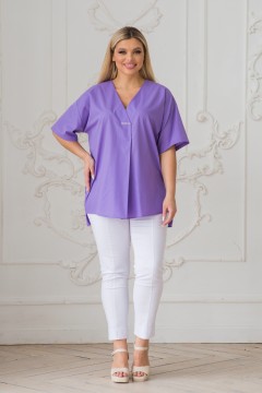 Блузка фиолетовая с асимметричным низом Novita(фото2)