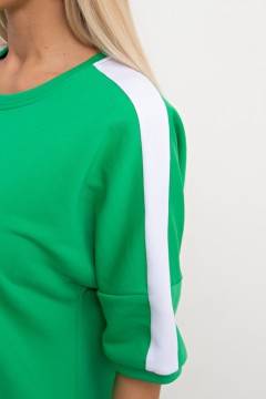 Костюм спортивный зелёного цвета с лампасами Лаванда №5 Valentina(фото4)
