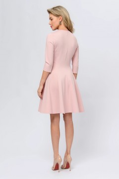 Платье розового цвета с рукавами длиной 3/4  1001 dress(фото3)